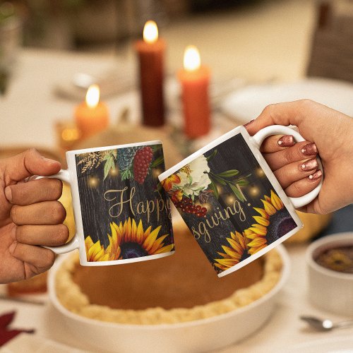 Thanksgiving autumn harvest Happy Thanksgiving Coffee Mug