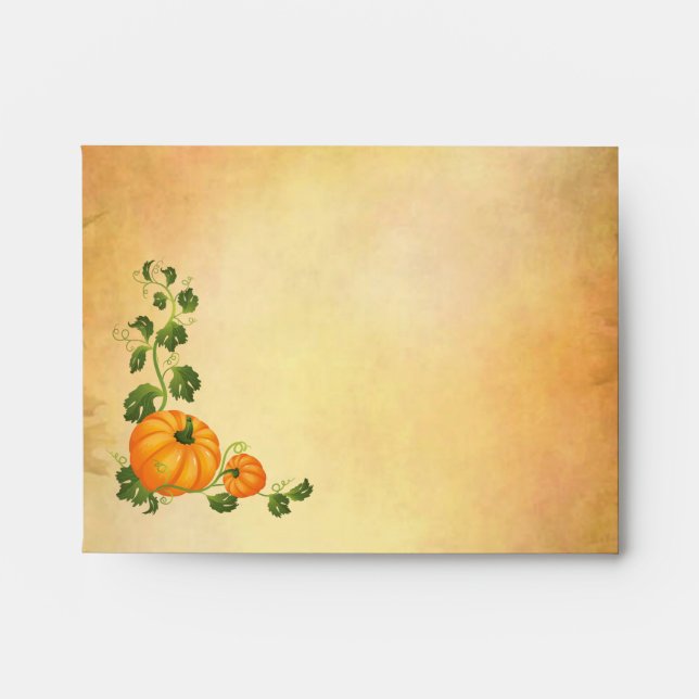 Thanksgiving, autumn harvest, pumpkins A2 Envelope (Front)