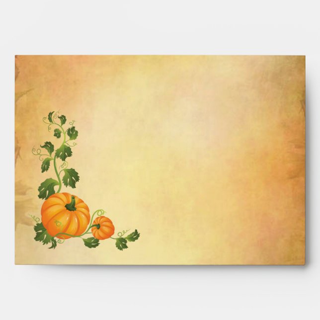 Thanksgiving, autumn harvest, pumpkins A7 Envelope (Front)