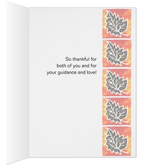 Thanksgiving Autumn Leaf Card for Grandparents (Inside (Right))