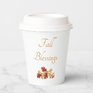 Thanksgiving Autumn Leaves Elegant Paper Cups