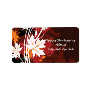 Thanksgiving autumn leaves-maple custom labels