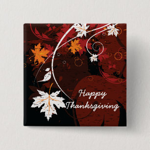 Thanksgiving autumn leaves-maple custom products pinback button