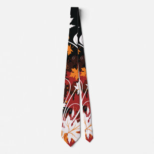 Thanksgiving autumn leaves-maple custom products tie