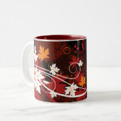 Thanksgiving autumn leaves-maple custom products Two-Tone coffee mug (Front Left)
