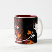 Thanksgiving autumn leaves-maple custom products Two-Tone coffee mug (Front Right)