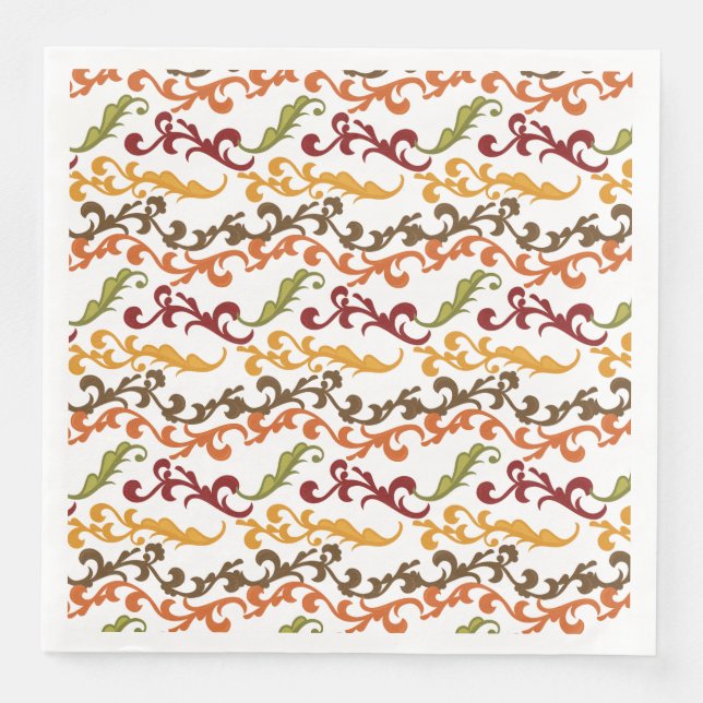 Thanksgiving Autumn Leaves Napkins (Front)
