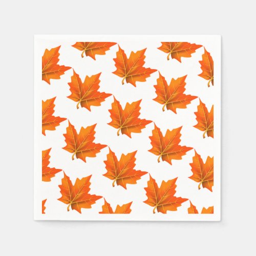 Thanksgiving Autumn Leaves Paper Napkins