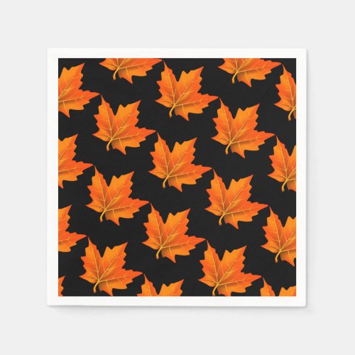 Thanksgiving Autumn Leaves Paper Napkins