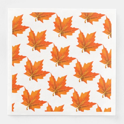 Thanksgiving Autumn Leaves Paper Napkins