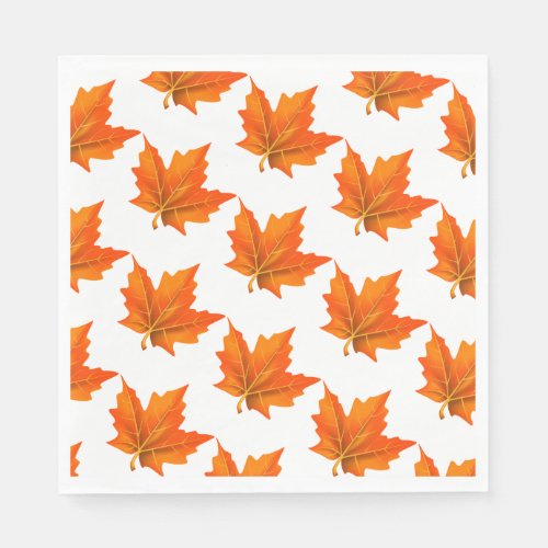 Thanksgiving Autumn Leaves Paper Napkins