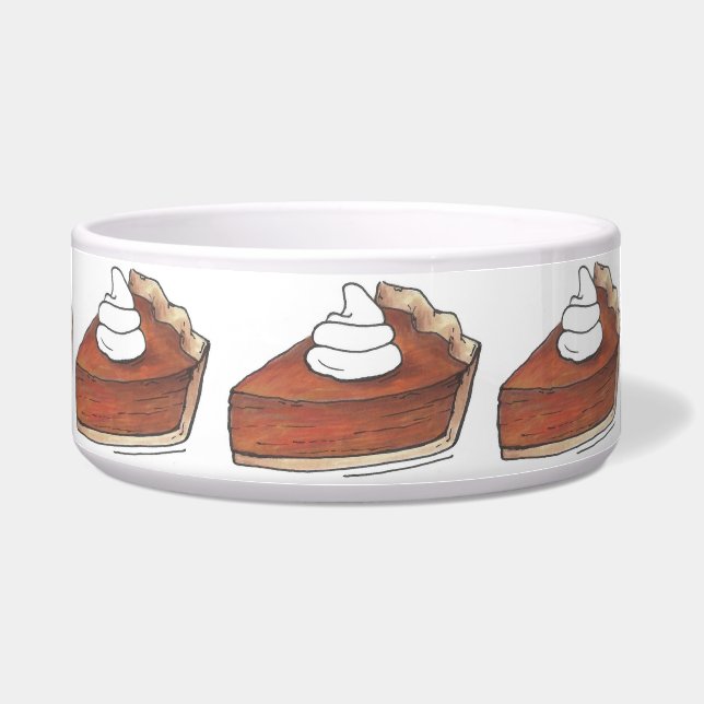 Thanksgiving Autumn Pumpkin Pie Slice Dessert Bowl (Front)