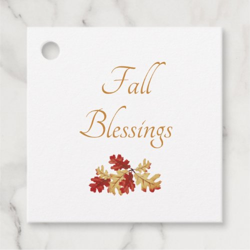 Thanksgiving Autumn Red Gold Leaves   Favor Tags