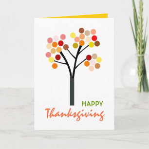 Thanksgiving Autumn Tree Holiday Card