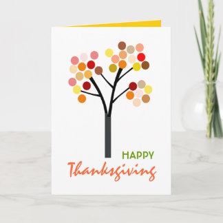 Thanksgiving Autumn Tree Holiday Card