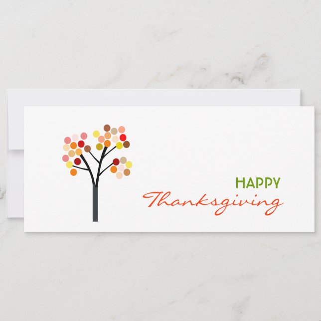 Thanksgiving Autumn Tree Invitation (Front)