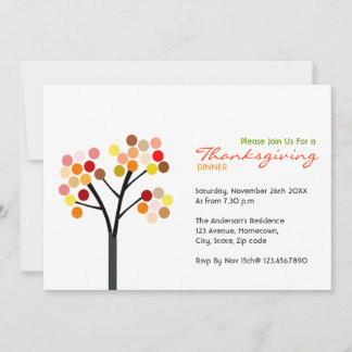 Thanksgiving Autumn Tree Invitation