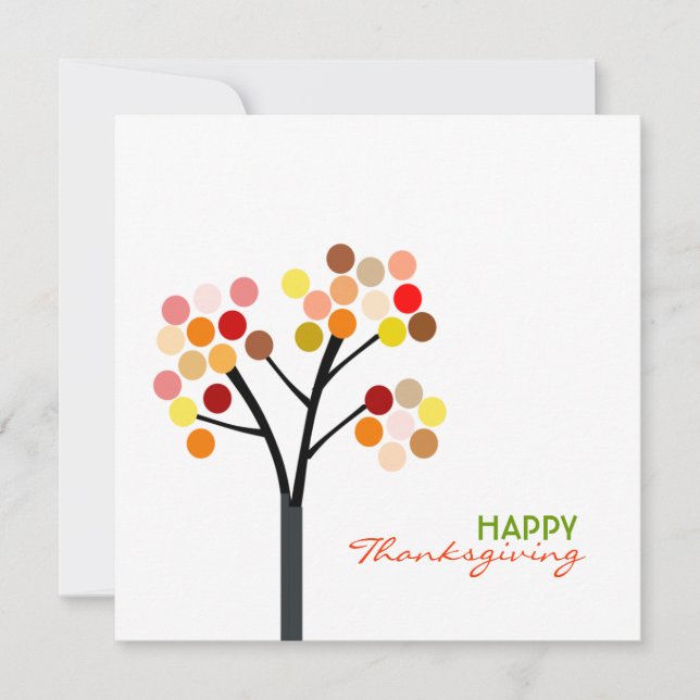 Thanksgiving Autumn Tree Invitation (Front)