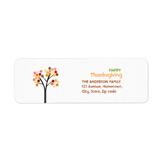 Thanksgiving Autumn Tree Label