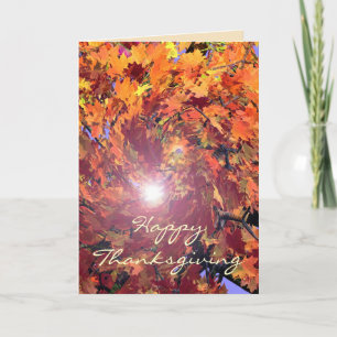 Thanksgiving Autumn Whirl Holiday Card