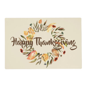 Thanksgiving Autumn Wreath Placemat