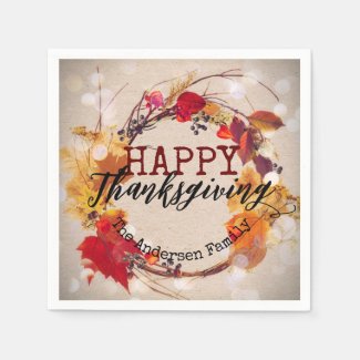 Thanksgiving Autumn Wreath With Assorted Foliage