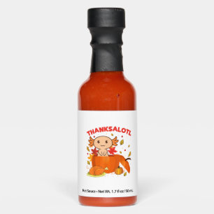 Thanksgiving Axolotl Thanksalotl Salamander Turkey Hot Sauces