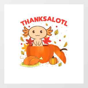 Thanksgiving Axolotl Thanksalotl Salamander Turkey Wall Decal