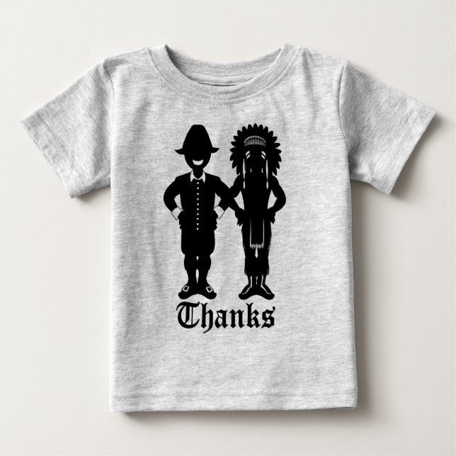 Thanksgiving Baby Shirt Orgnanic Baby Bodysuit (Front)