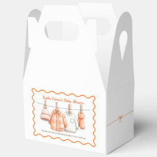 Thanksgiving Baby Shower Boy   Cozy Clothesline Favor Boxes