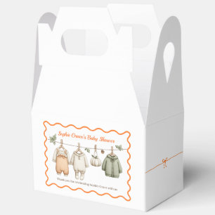 Thanksgiving Baby Shower Girl Cozy Clothesline Favor Boxes