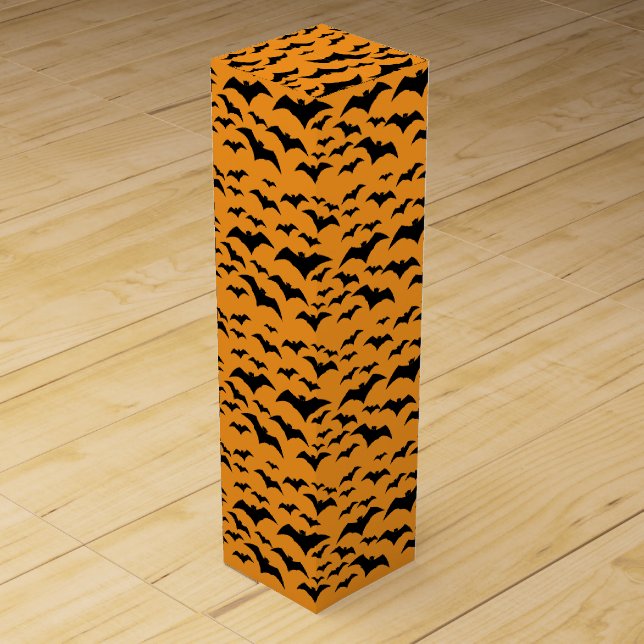 Thanksgiving Bats Wine Box (Front)