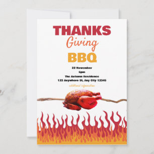 Thanksgiving BBQ Invitation
