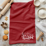 Thanksgiving Be Thankful Script Harvest Burgundy Kitchen Towel<br><div class="desc">Elevate your kitchen decor with our Be Thankful Script Harvest Burgundy Kitchen Towel. This charming kitchen accessory not only adds a pop of autumn-inspired color but also reminds you to appreciate life's blessings. The elegant script design brings a touch of sophistication to your kitchen, making it perfect for the Thanksgiving...</div>