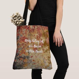 Thanksgiving,Beautiful Autumn Leaves Season Patter Tote Bag