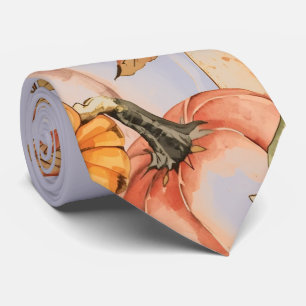 Thanksgiving, Beautiful Pumpkins Harvest Pattern N Neck Tie