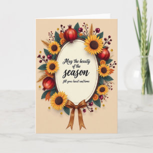 Thanksgiving Beauty Wreath Card