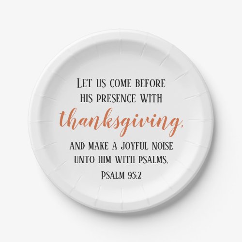 Thanksgiving Bible Verse Script Paper Plates