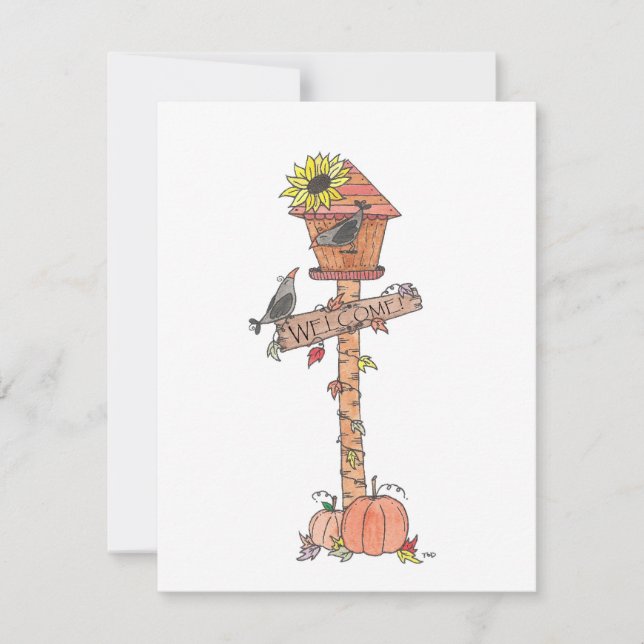 Thanksgiving Birdhouse Card (Front)