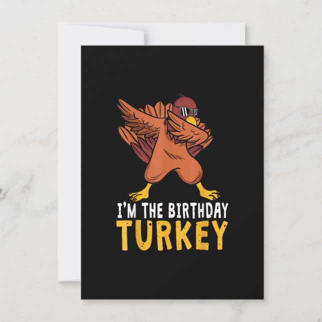 Thanksgiving Birthday Gifts Funny Bday Born on Tha Invitation (Front)