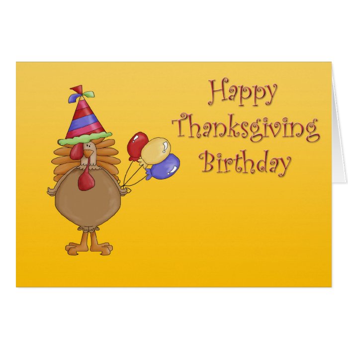 Thanksgiving Birthday Greeting Card