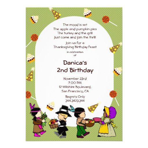 Thanksgiving Party Invitations For Kids 4