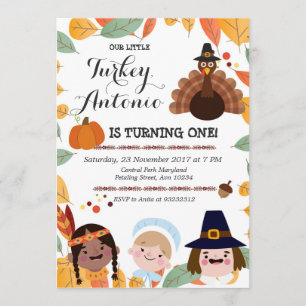 Thanksgiving Birthday Party Invitation