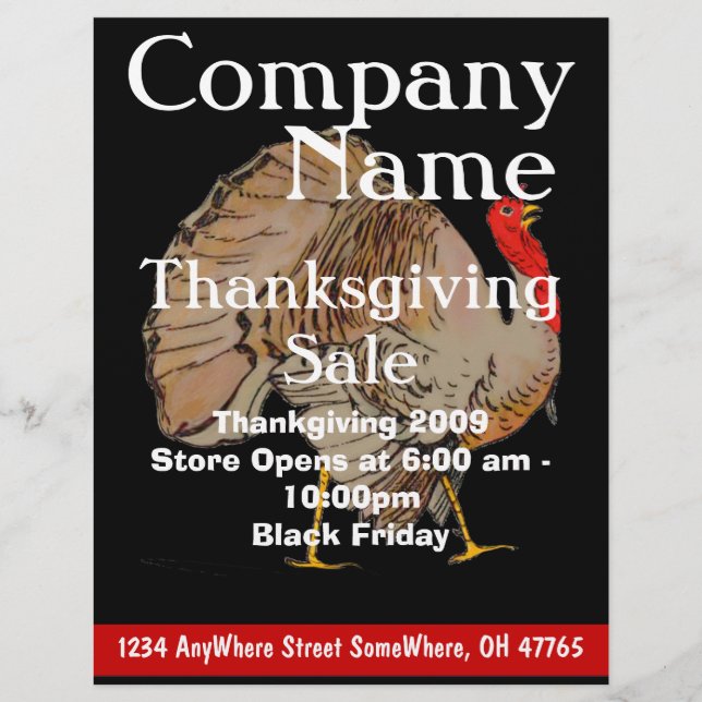 ThanksGiving Black Friday Sale Flyer (Front)