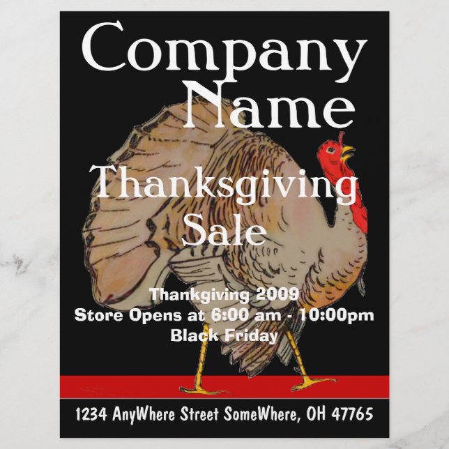 ThanksGiving Black Friday Sale Flyer (Front)