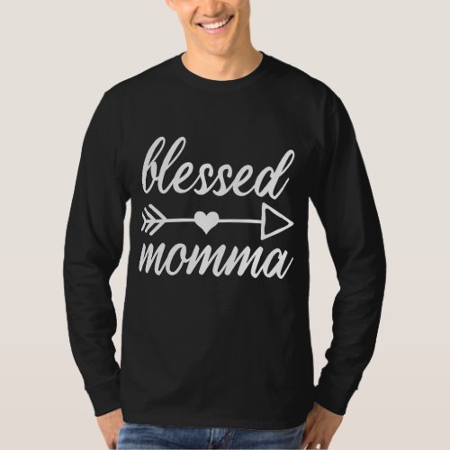 Thanksgiving Blessed Momma Mother Arrow T_Shirt