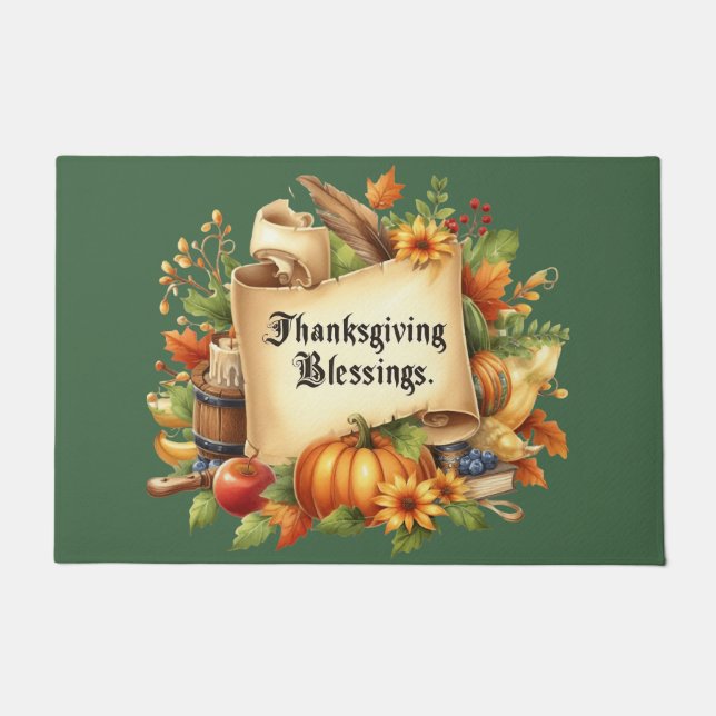 Thanksgiving Blessing Doormat (Front)