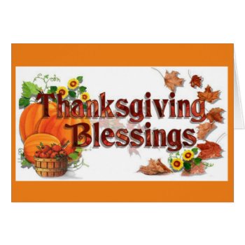 Thanksgiving Blessing Greeting Card With Quote by NatureTales at Zazzle