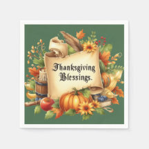 Thanksgiving Blessing Napkins