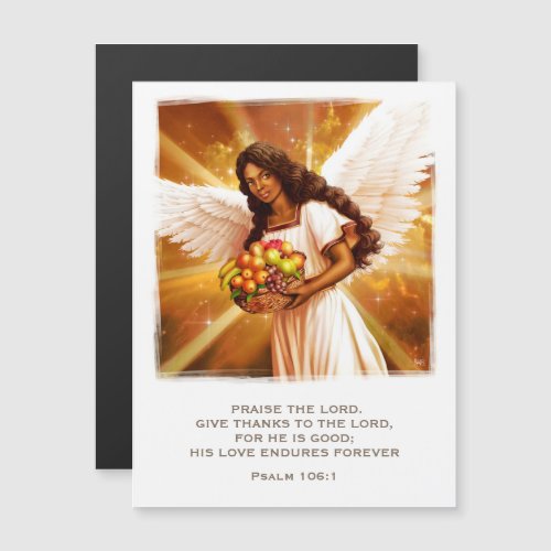 Thanksgiving Blessings Angel Religious  Magnetic Invitation